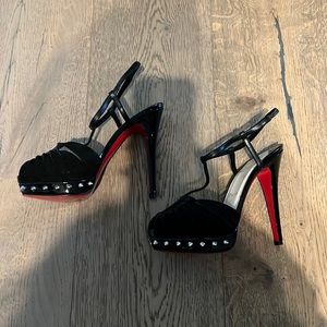 Christian Louboutin strappy heels with studs 36